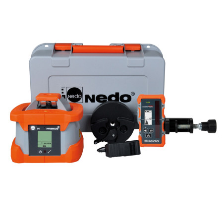Nivel láser rotatorio PRIMUS 2 H con receptor láser ACCEPTOR MAXX Nedo