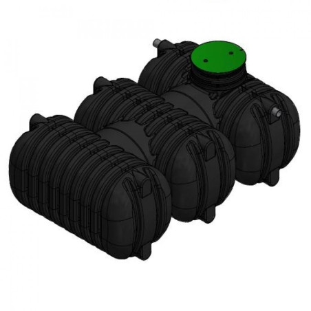 Depósito de agua 7500 litros para almacenamiento enterrado AT 112 7500 con kit pluviales y filtro Sinus