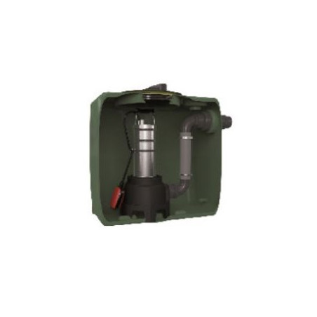 Pozo de bombeo de agua con depósito 110 litros y bomba Fekabox 110 1 CV Rikutec
