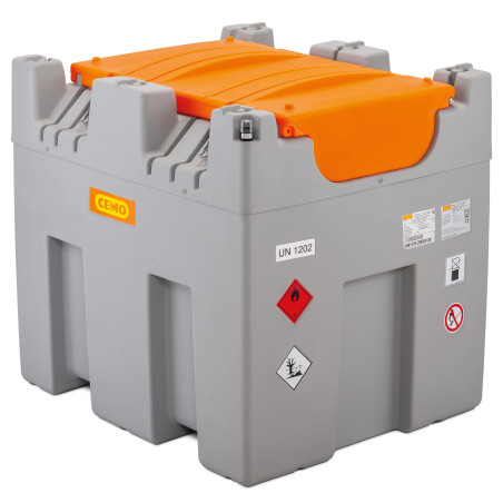 Depósito de gasoil 980 litros doble pared con bomba 12 V - Básico - Homologación ADR - CEMO CUBE MOBIL