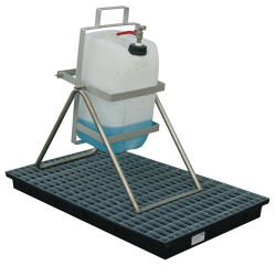 Soporte basculante inox para bidones 60 L CEMO 8007 | Rexcosur