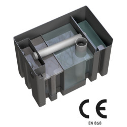 Separador de Hidrocarburos Rothidro Duo con Bypass Clase 1 1550 Litros SHRY DUO 30 ROTH