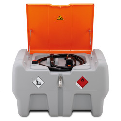 Depósito de gasoil 440 litros con bomba eléctrica CENTRI SP 30 18 V con batería CAS y tapa abatible CEMO