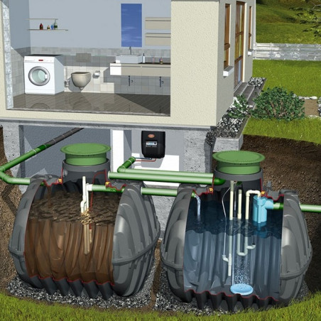 Depuradora oneAdvanced 7500 litros 16 habitantes GRAF