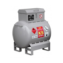 Depósito gasolina de acero 200 litros, bomba manual, homologación ADR