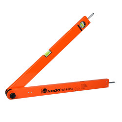 Medidor de ángulos analógico con puntas de compás Nedo Winkelfix maxi