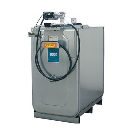 Depósito HDPE 1000 litros galvanizado con bomba eléctrica para lubricantes (Aceite)