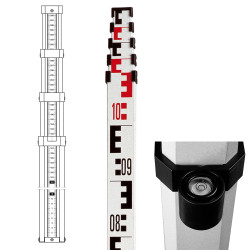 Mira topográfica telescópica 5 metros StandardLine Nedo(Graduación posterior en mm inicio base)