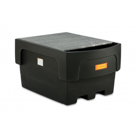 Cubeto IBC 1100 / 1 PE con rejilla de acero galvanizada