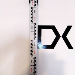 Mira topográfica telescópica 5 metros StandardLine graduación doble mm (Graduación posterior en mm inicio base)