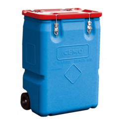Carrito de almacenamiento sustancias peligrosas Mobil Box 250 litros Tapa roja