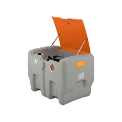 Depósito diésel 440 litros Premium con bomba eléctrica 24 V, contador K24, manguera 8 metros y tapa abatible